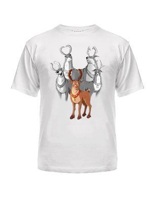 Футболка мужская Christmas Rudolf (белая) 8000756-1 фото